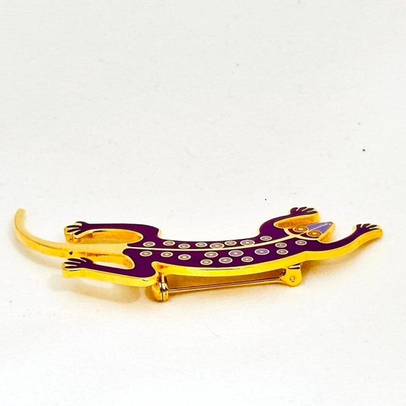 Vintage Laurel Burch Enameled Lizard Brooch/PIn - Picture 6 of 8